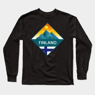 Finland Sticker, Helsinki Long Sleeve T-Shirt